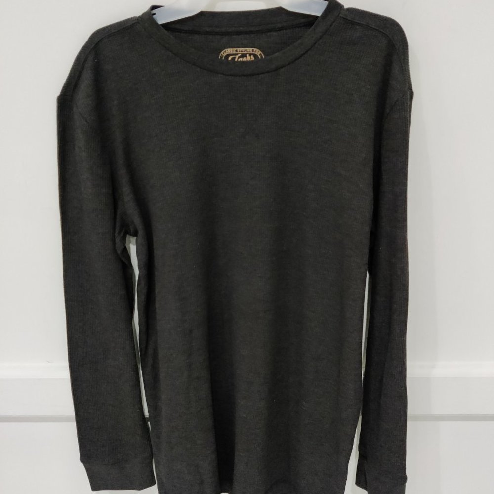 NWT Jachs Men's Long Sleeve Waffle Knit Thermal Tee Size XL Gray $45 CC293